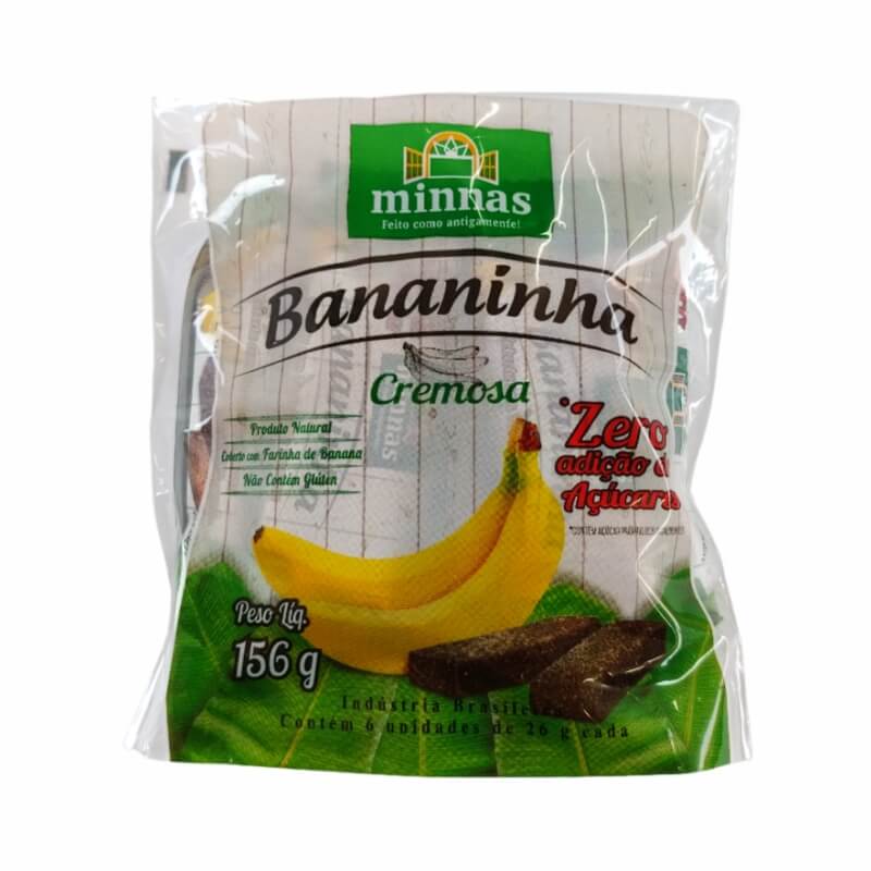 Bananinha Cremosa Zero Açúcar - Pacote 156g